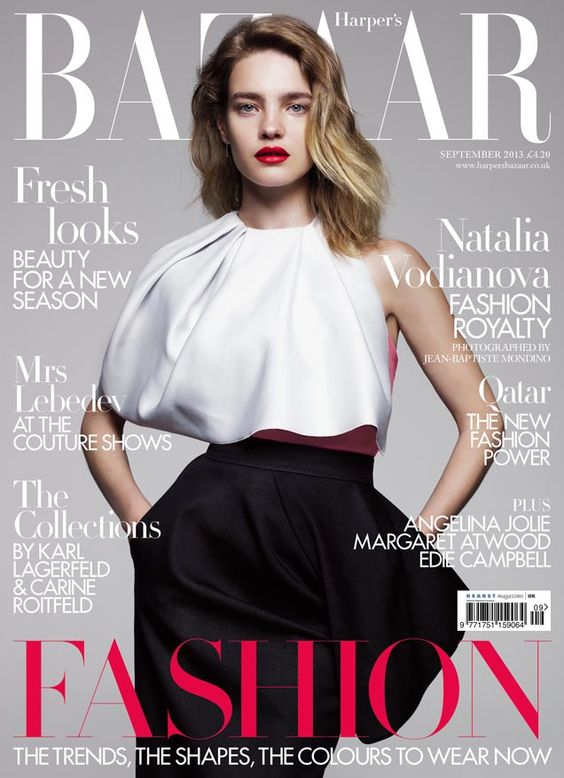 Natalia Vodianova British Harper's Bazaar Cover September 2013