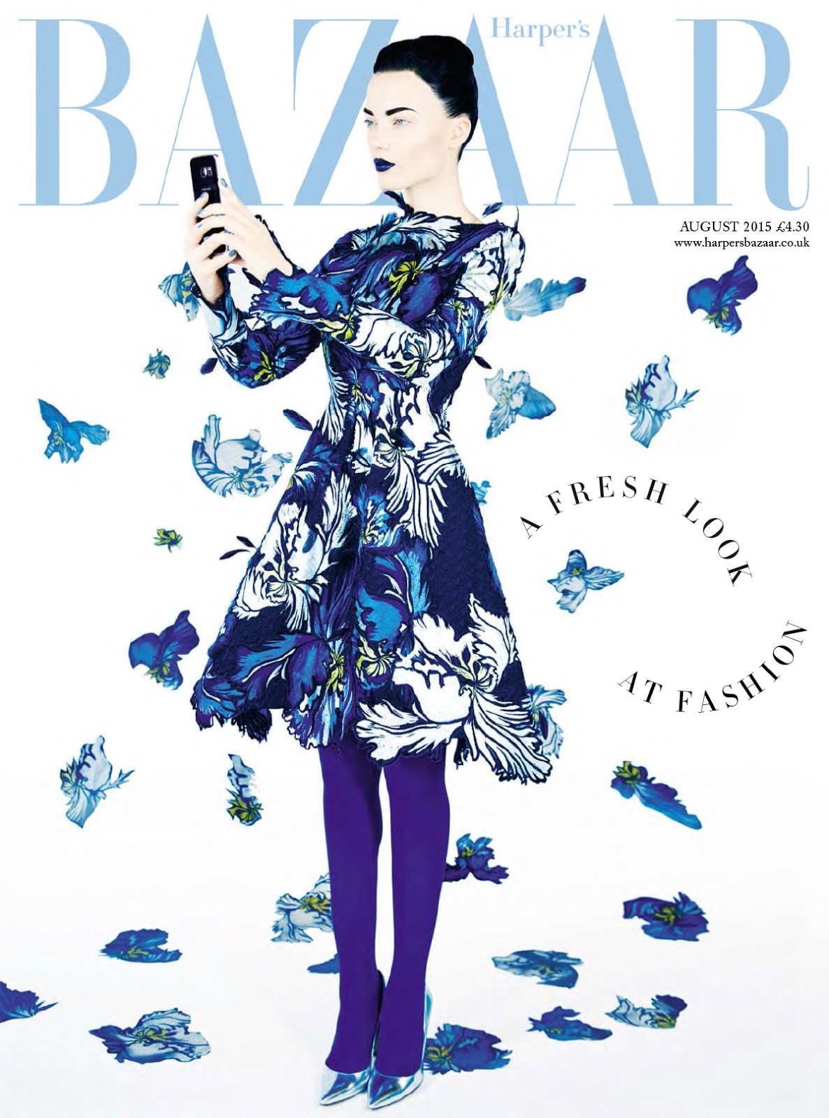 Naty Chabanenko British Harper's Bazaar Cover August 2015