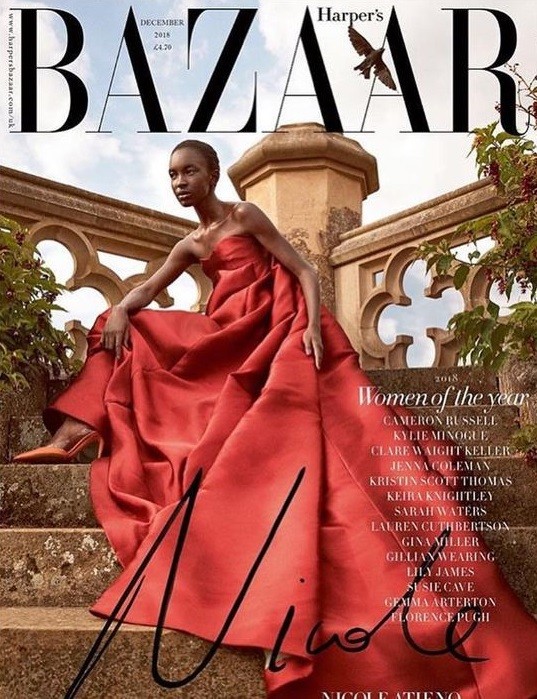 Nicole Atieno British Harper's Bazaar Cover December 2018