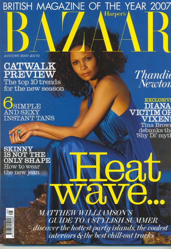 Thandie Newton British Harper's Bazaar Cover August 2007