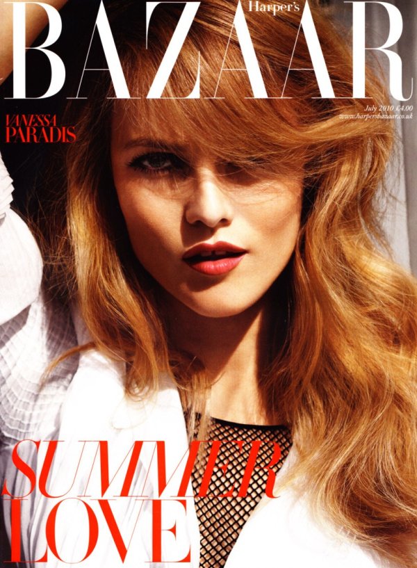 Vanessa Paradis British Harper's Bazaar Cover July 2010