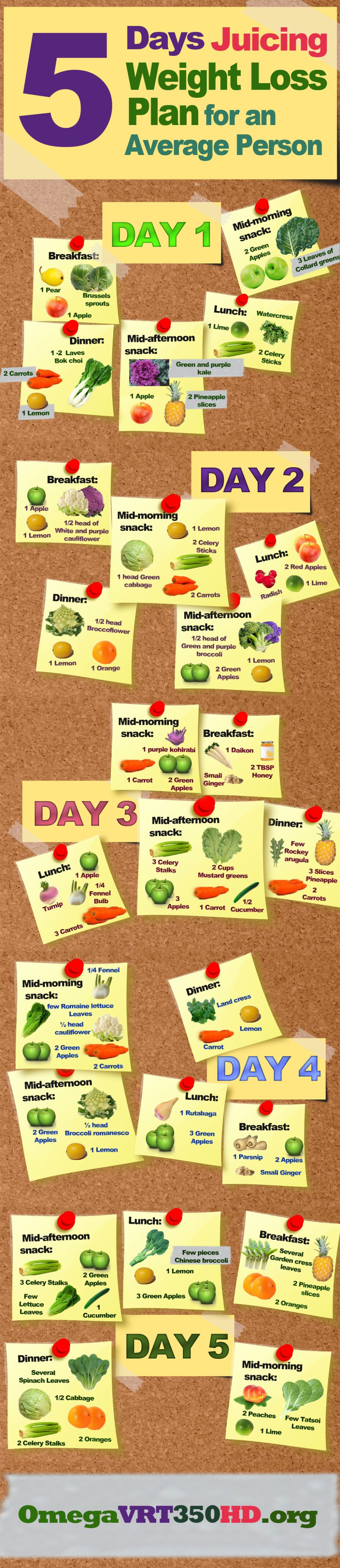 5 Days Juicing Weight Loss Plan