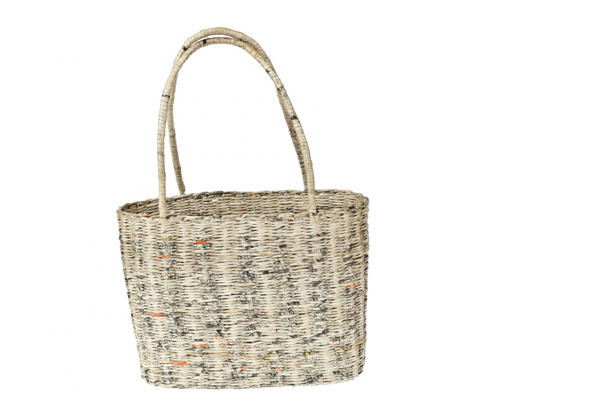 A newspaper basket