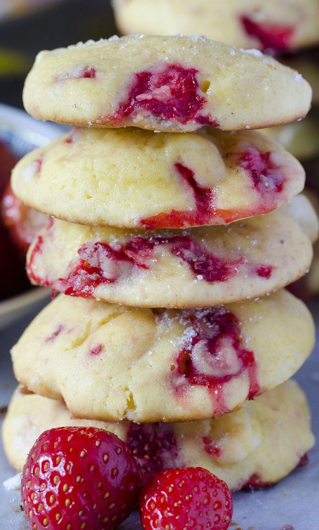 Cream Cheese Strawberry Cookies