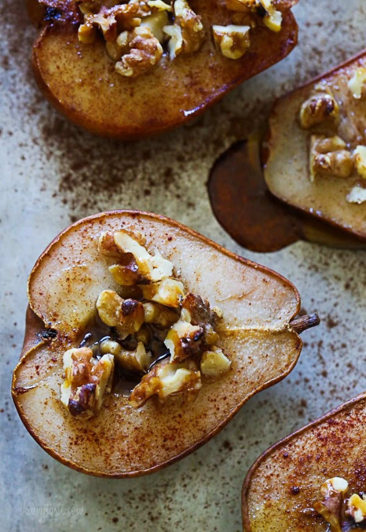 Baked Pears With Walnuts And Honey