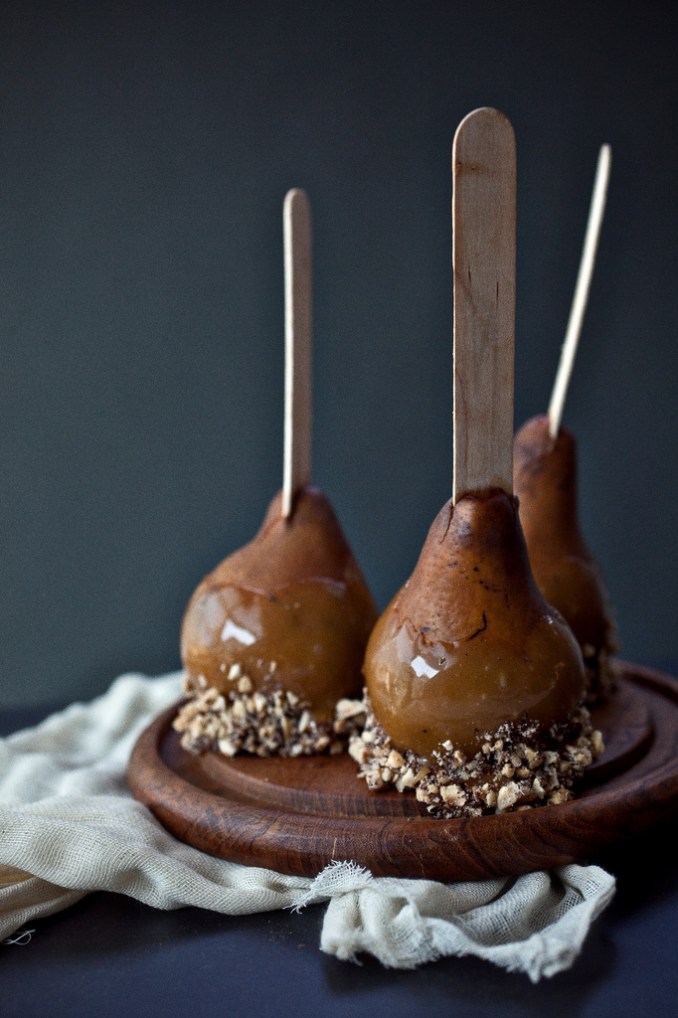 Caramel Dipped Pears