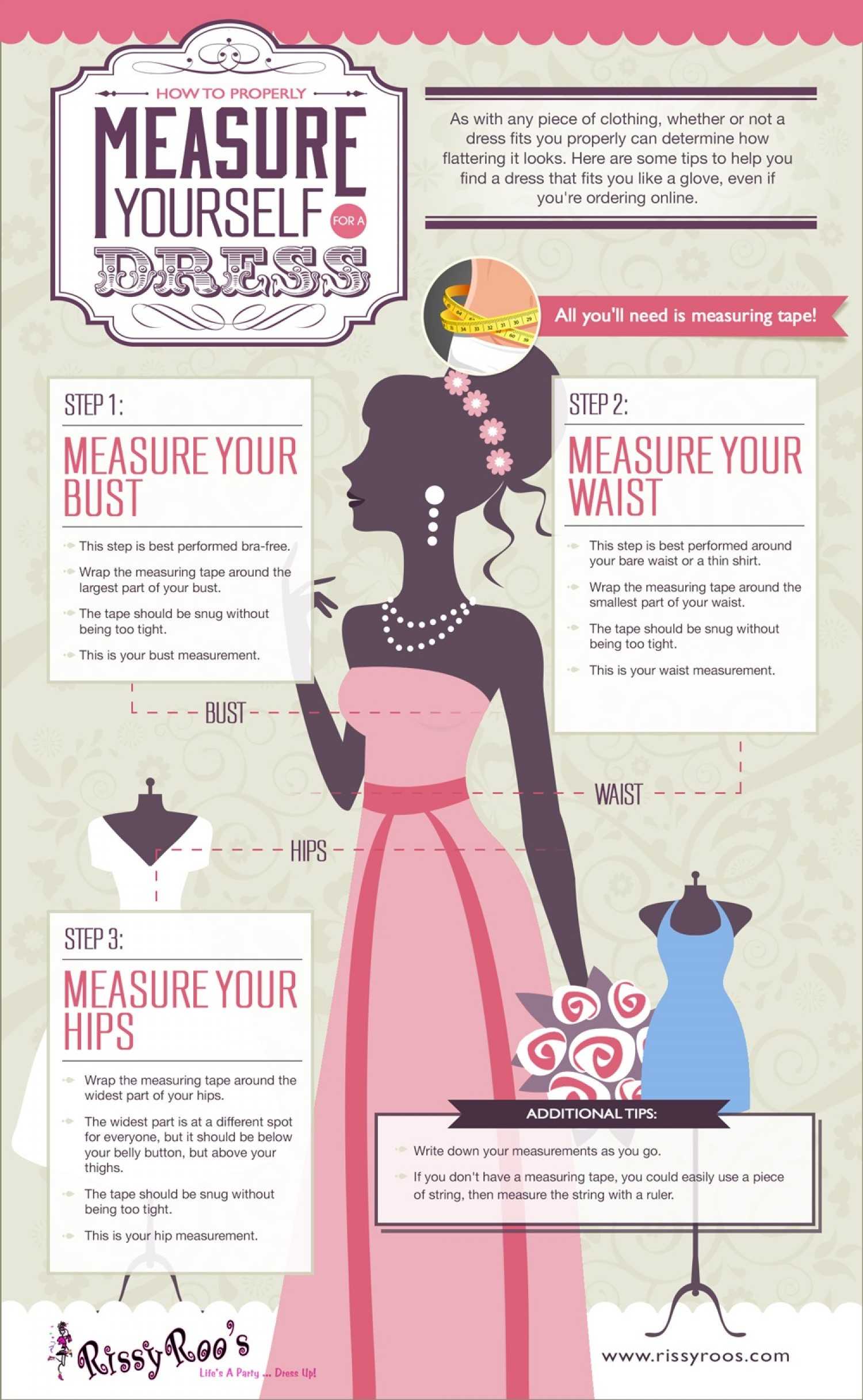 How To Measure Yourself For A Dress