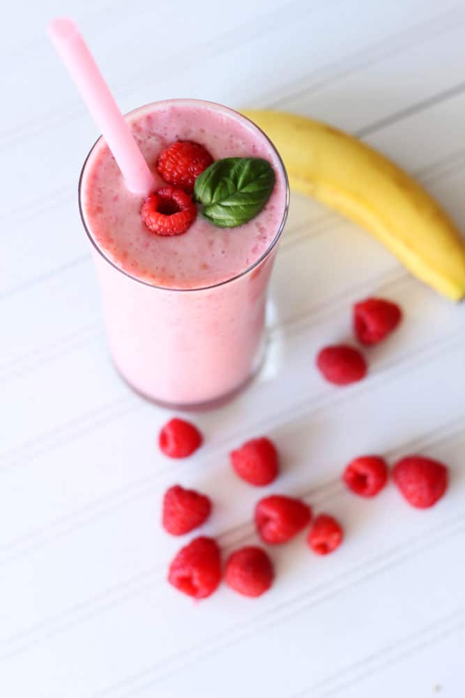 Raspberry Banana Avocado Smoothie