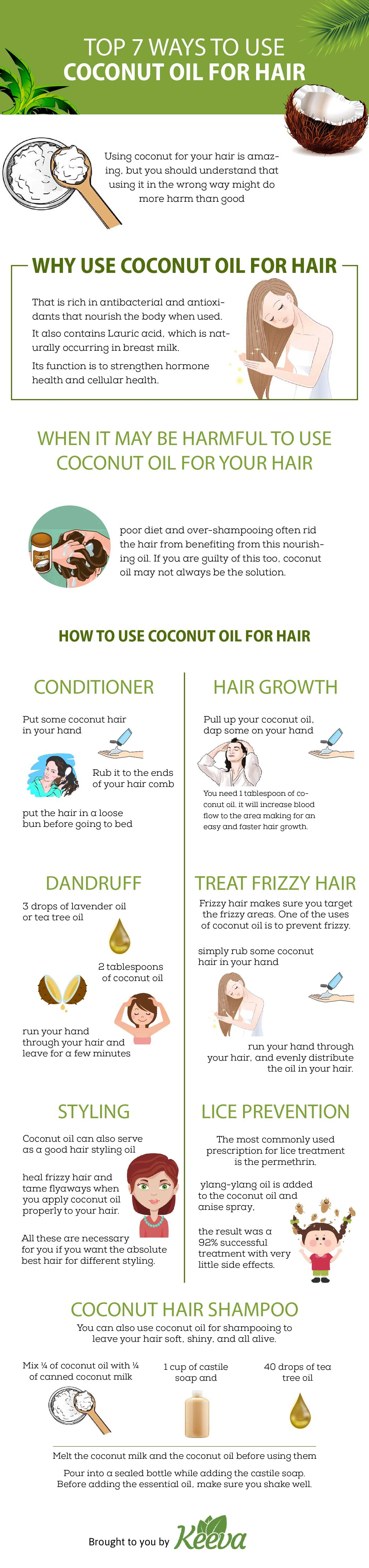 Top 7 Ways To Use Coconut Oil For Hair