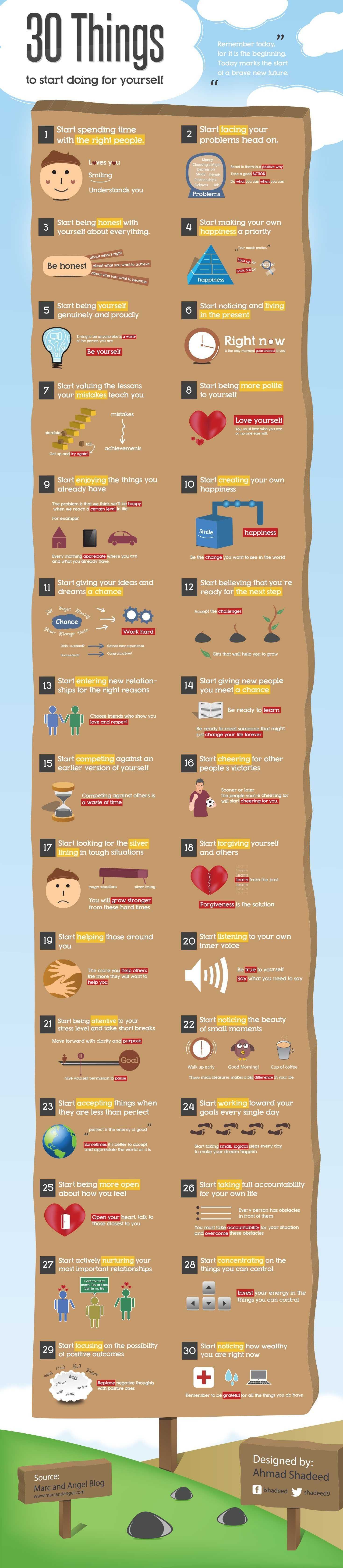 30 Things To Start Doing For Yourself