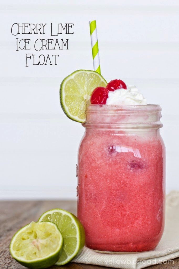 Cherry Lime Ice Cream Float