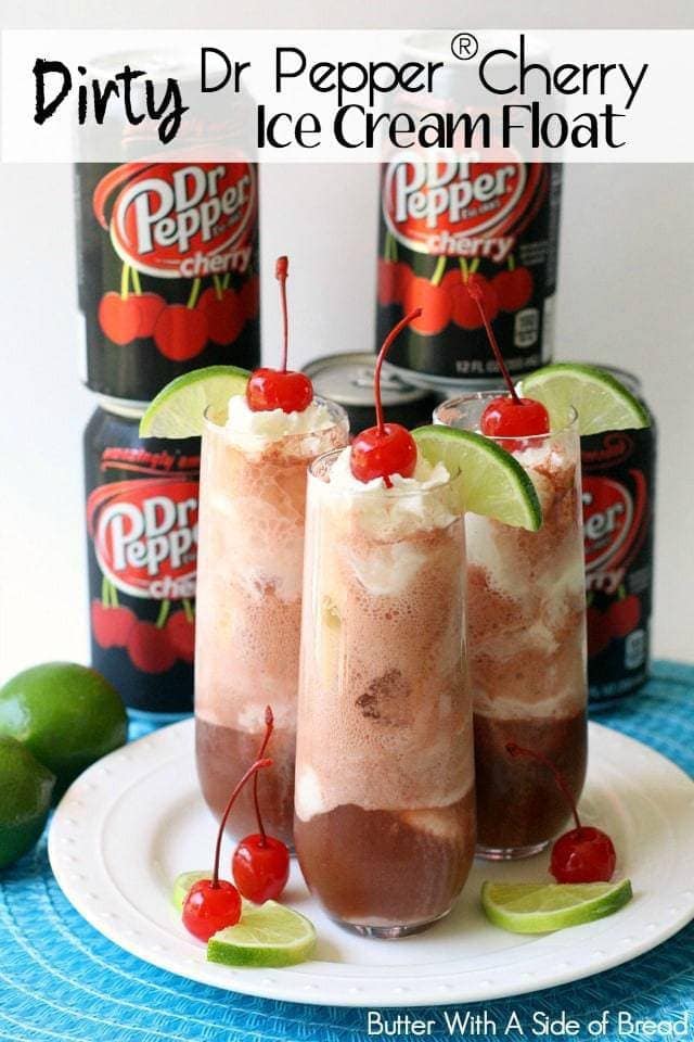 Dirty Dr. Pepper Cherry Ice Cream Float