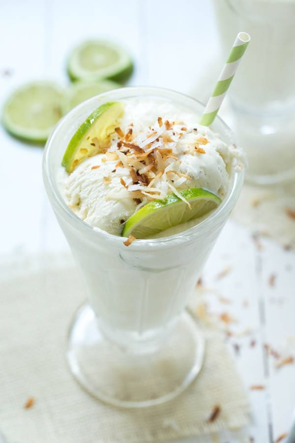 Key Lime Coconut Ice Cream Float