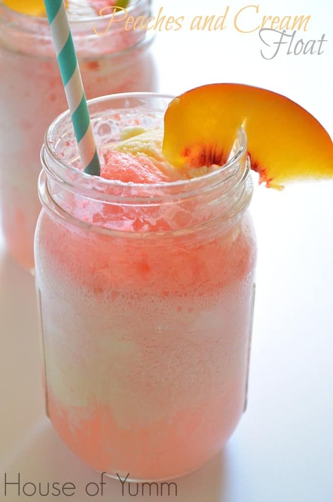 Peaches And Cream Ice Cream Float