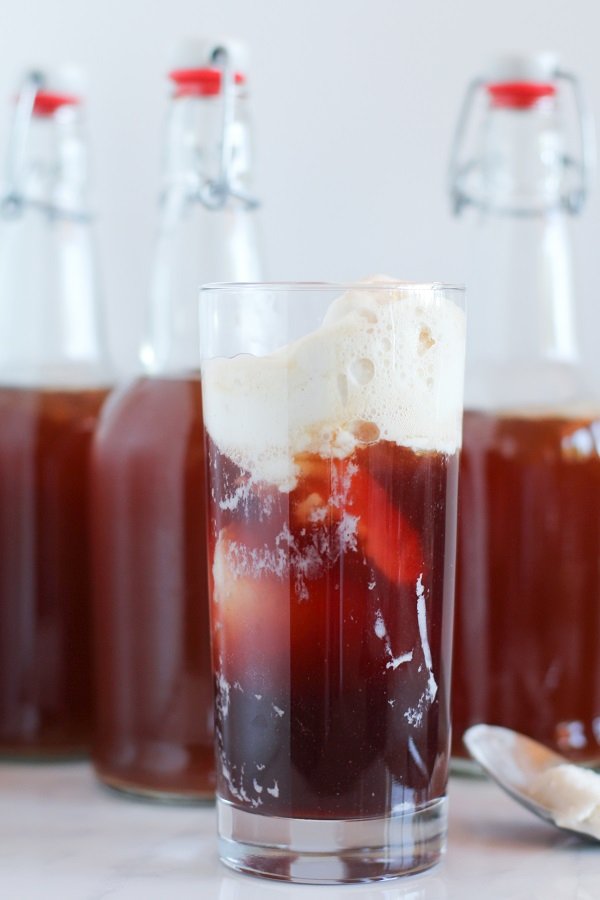 Pomegranate Kombucha Float