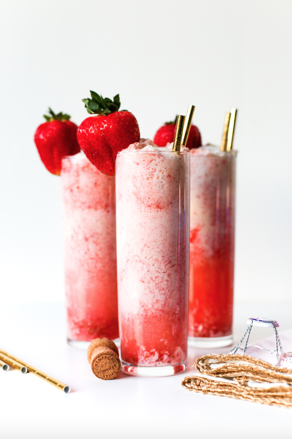 Strawberry Champagne Float