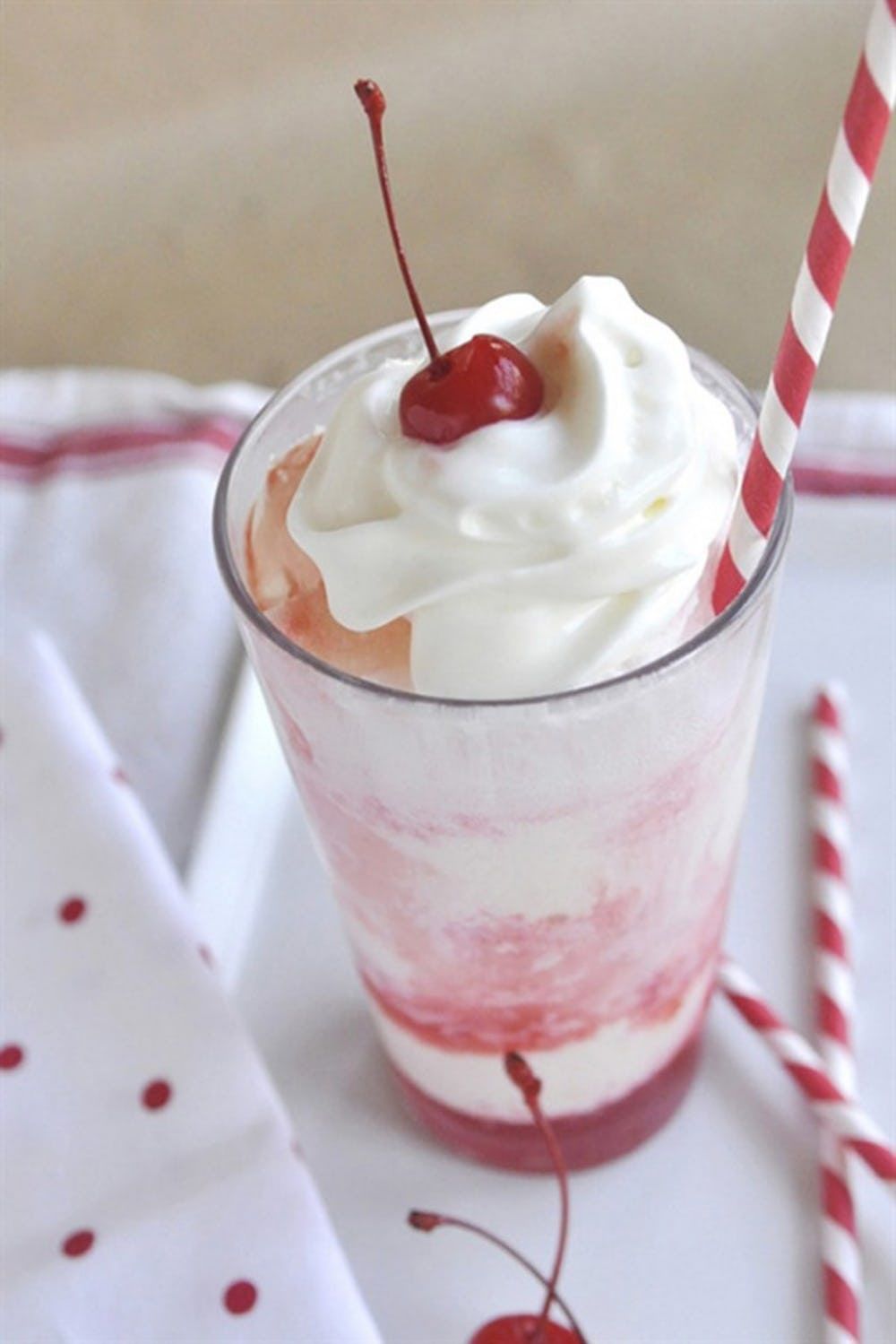 Vanilla Cherry And Chocolate Cherry Ice Cream Float