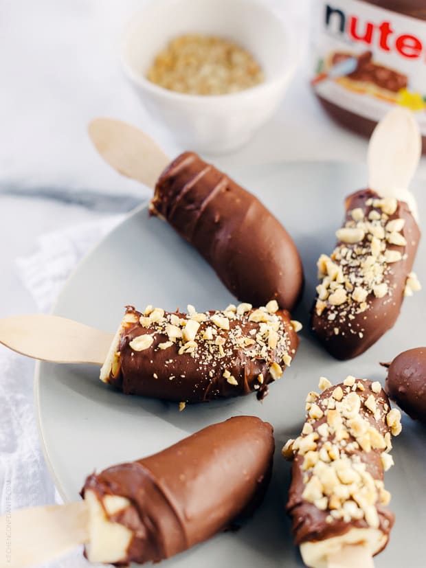 Nutella Dipped Frozen Bananas