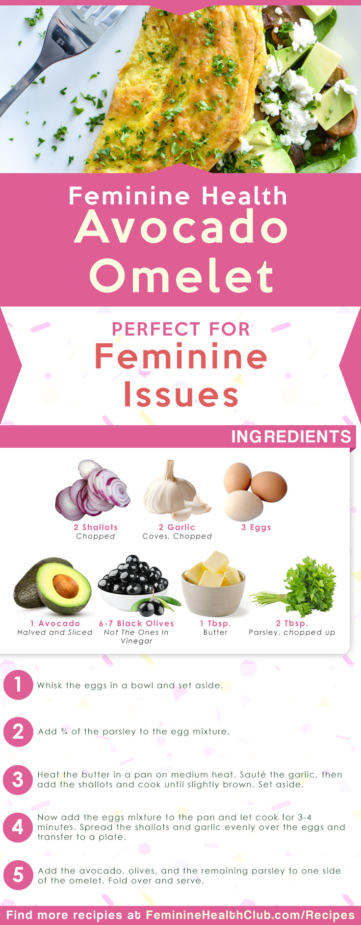 Feminine Health Avocado Omelet