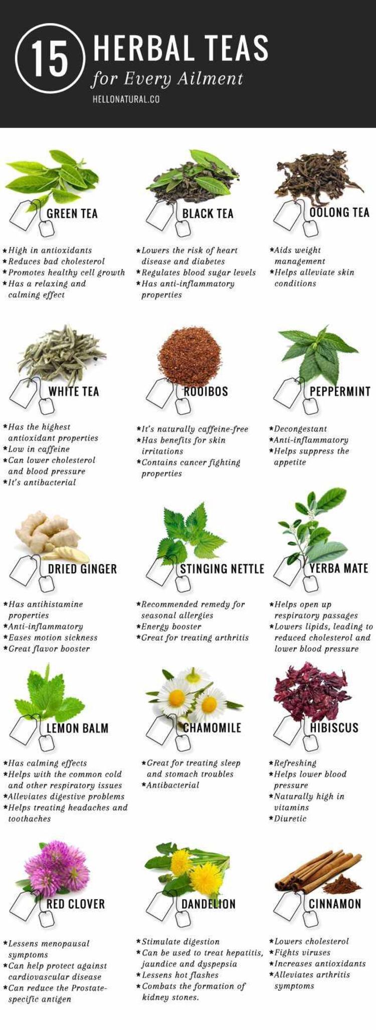 15 Herbal Teas For Every Ailment