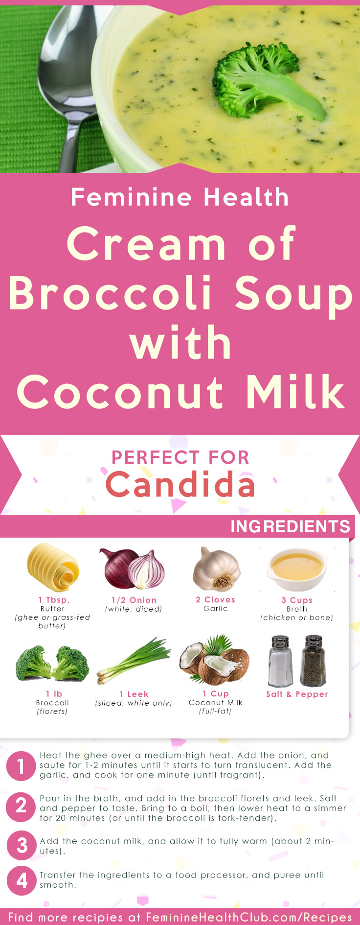 Cream of Broccoli Soup with Coconut Milk Recipe