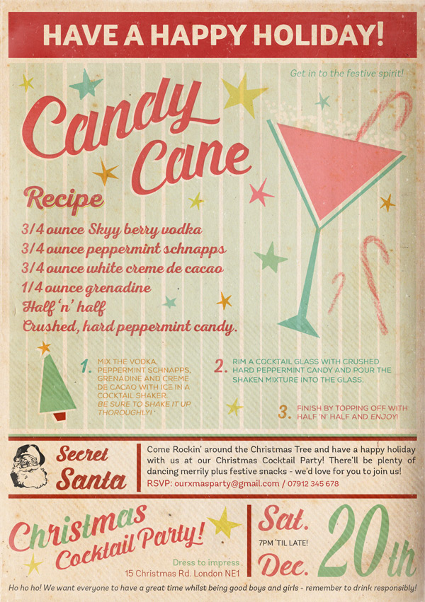 Retro Style Christmas Cocktail