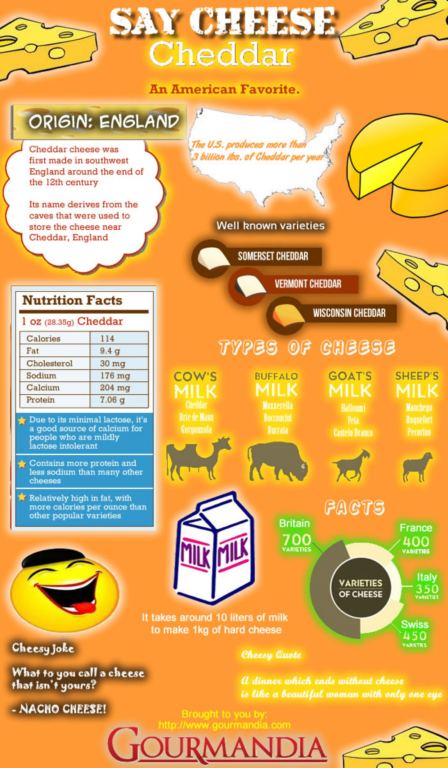 Cheddar Cheese Facts