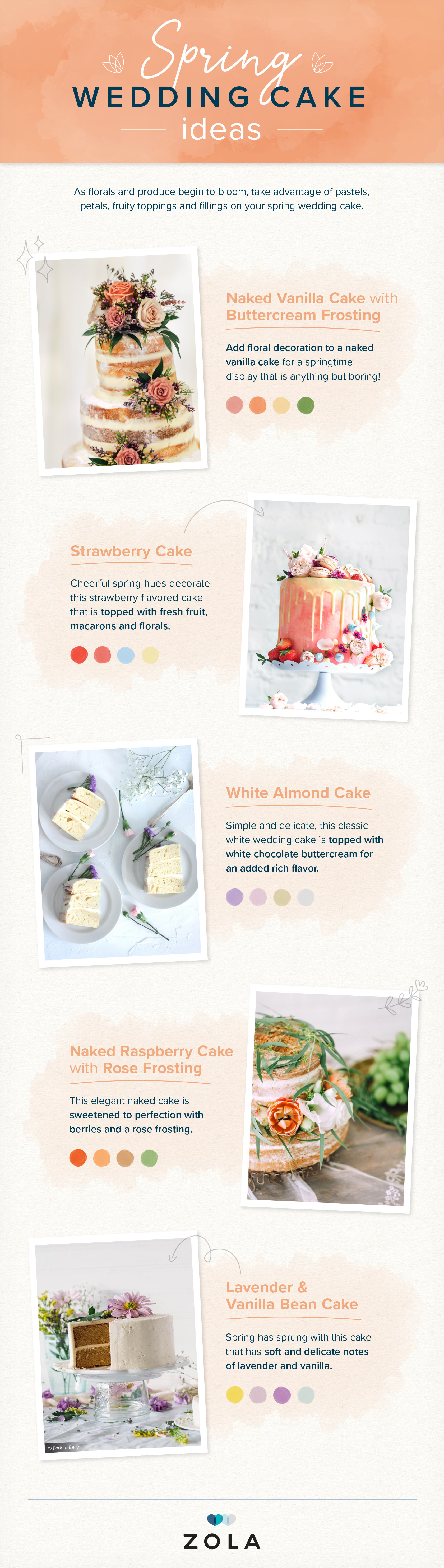 Wedding Cakes by Season Spring