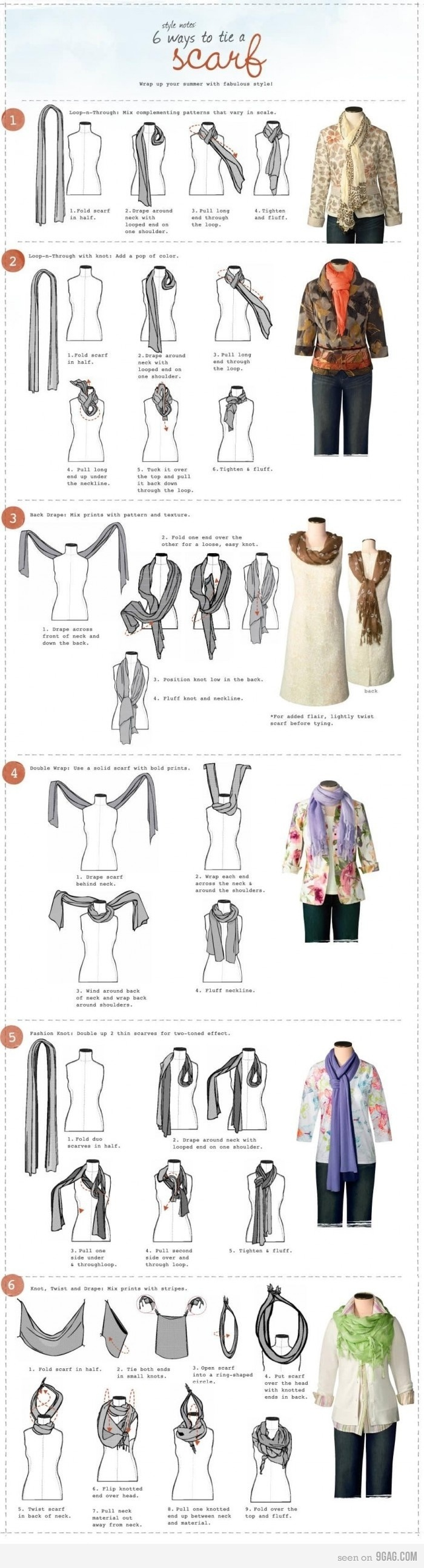 6 Ways to Tie A Scarf