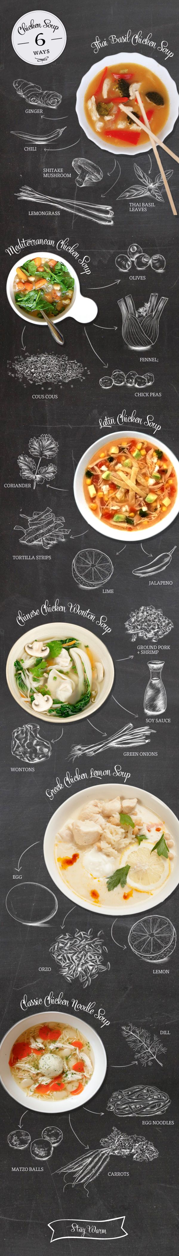 Chicken Soup 6 Ways