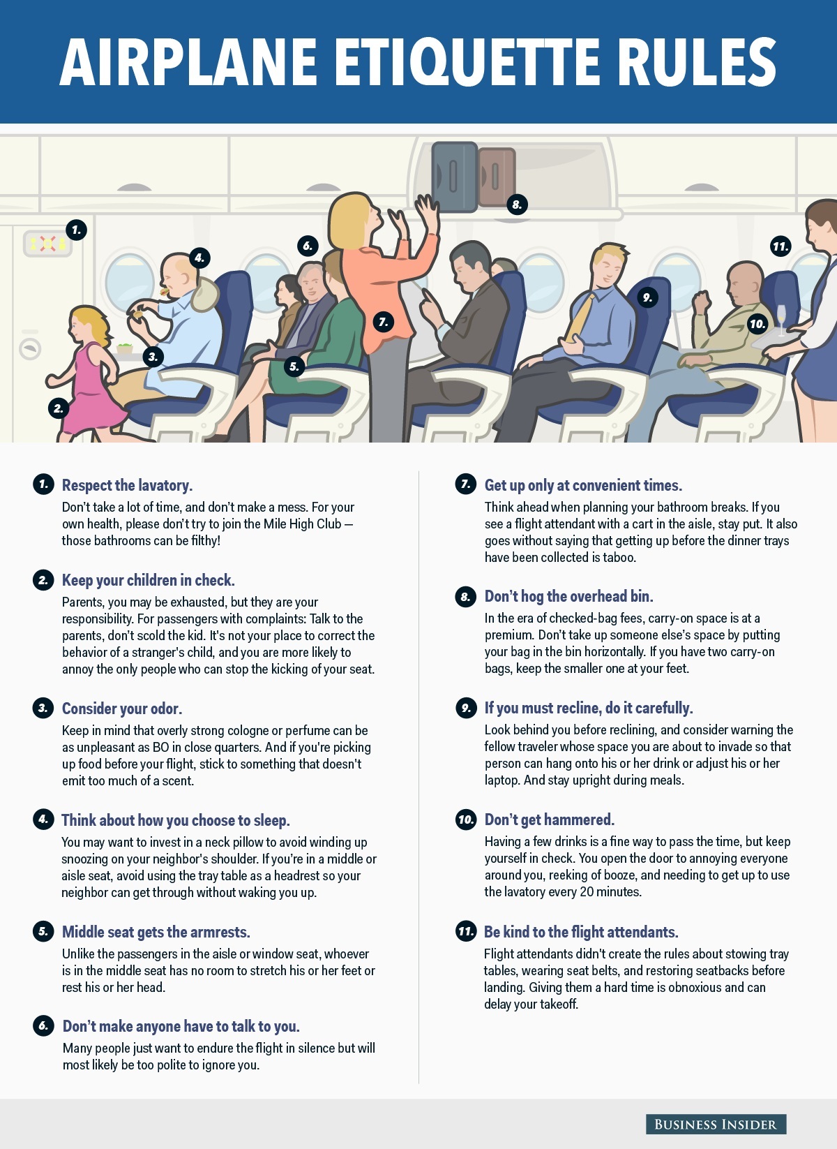 Airplane Travel Etiquette Rules