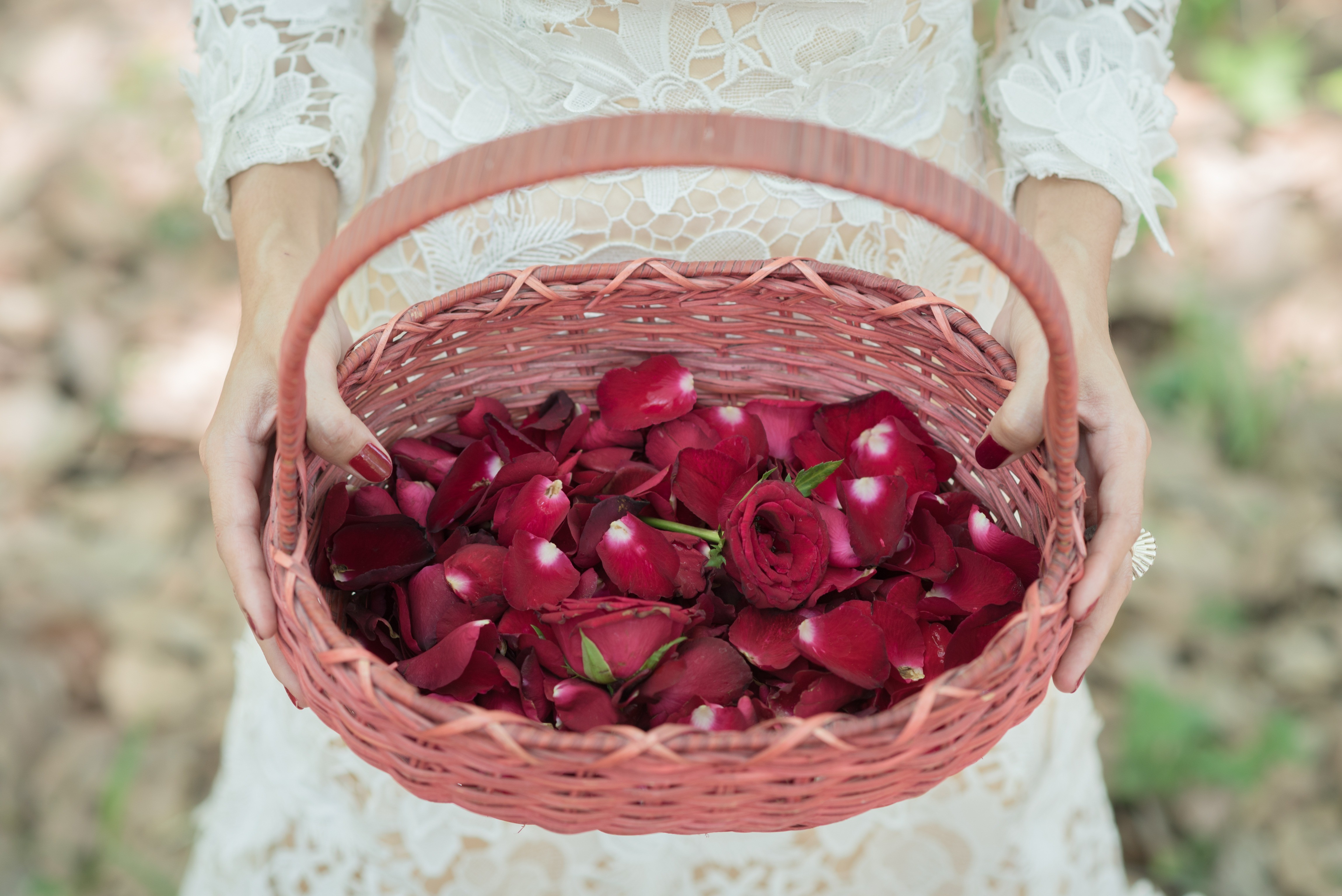 Flower petals for the flower girl