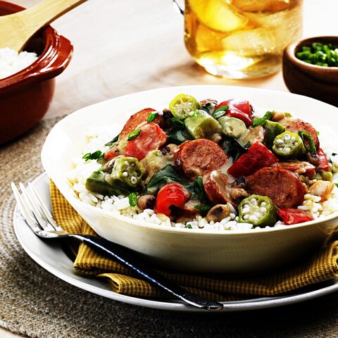 Meal photo - Andouille and Chicken Gumbo with Black-eyed Peas and Greens