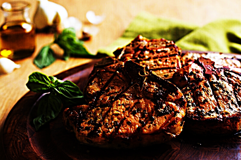 Meal photo - Basil-Garlic Porterhouse Pork Chops