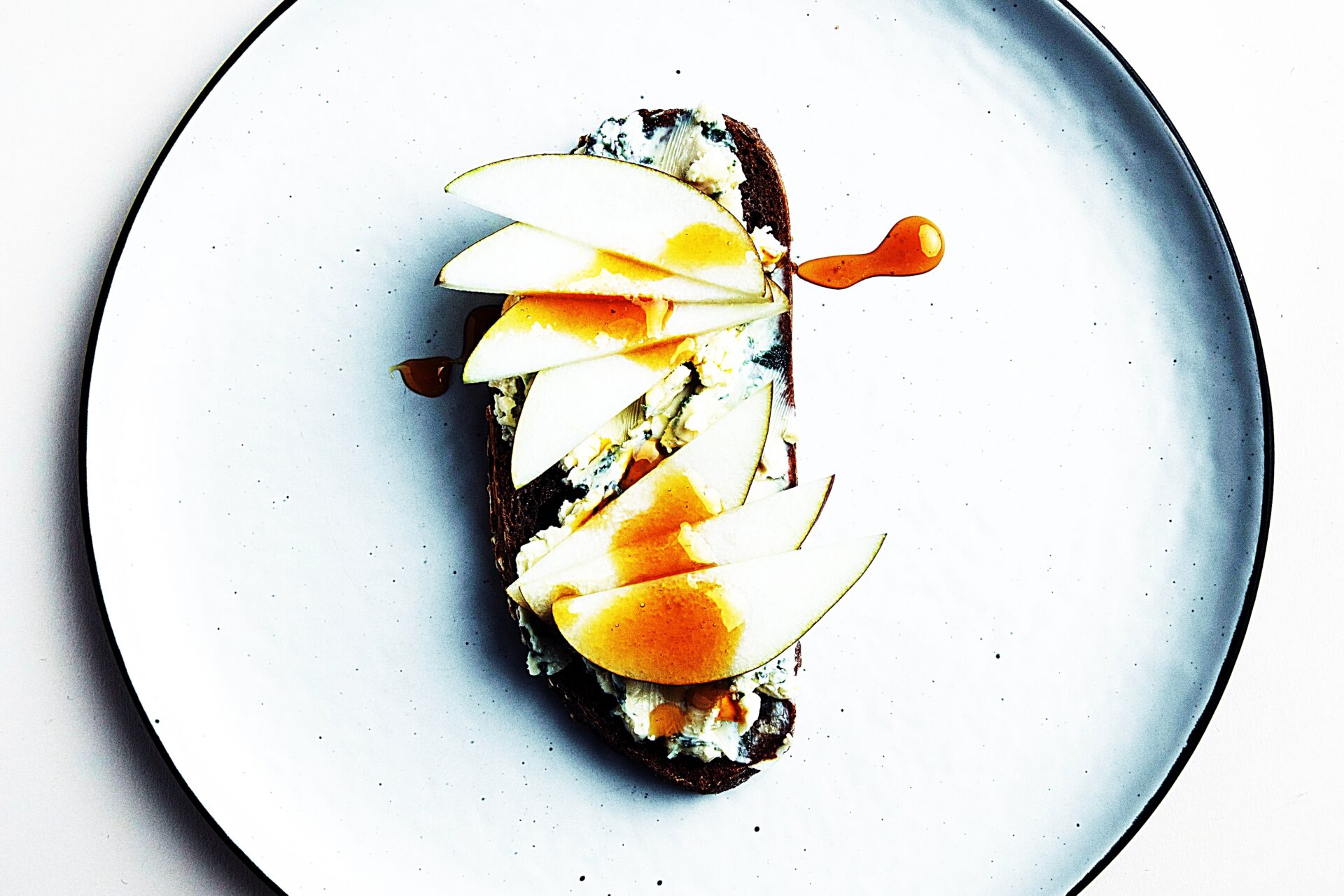 Meal photo - Blue Cheese, Pear, and Honey Toasts