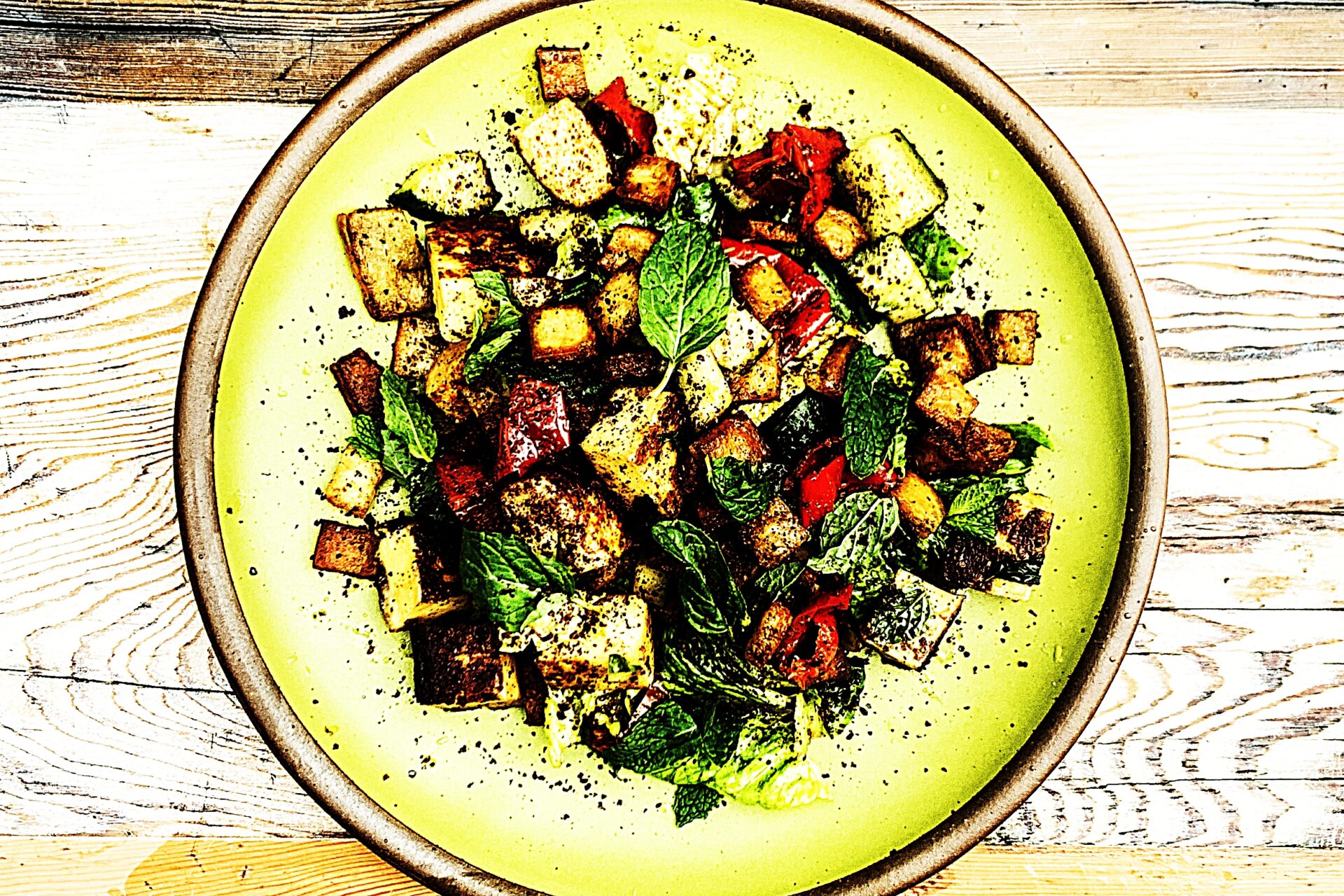 Meal photo - Bread Cheese Fattoush