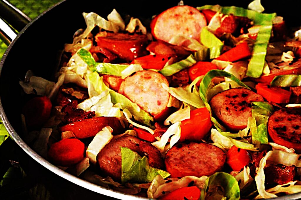 Meal photo - Cabbage And Sauerkraut With Smoked Sausage