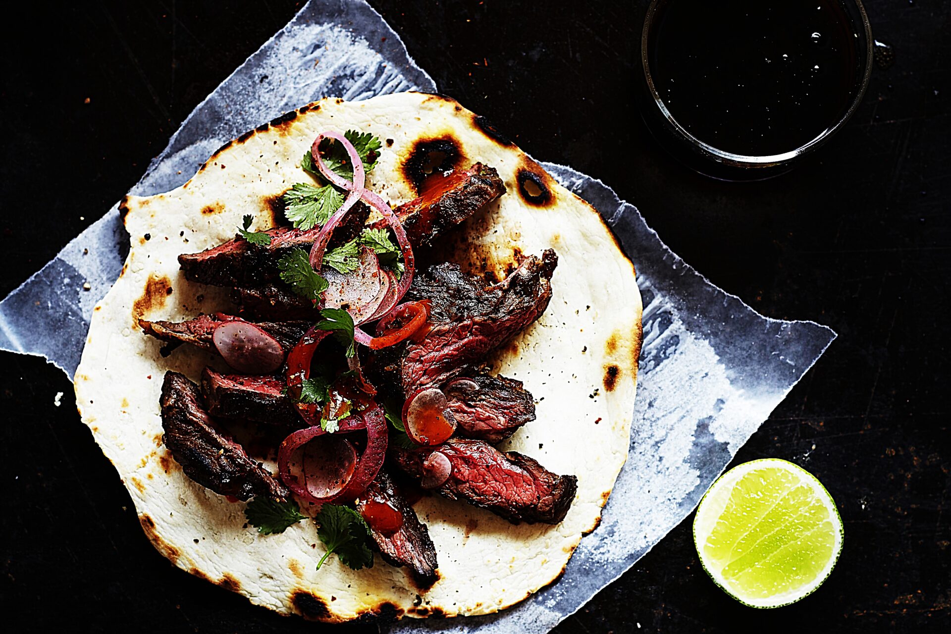 Meal photo - Carne Asada Tacos with Flour Tortillas