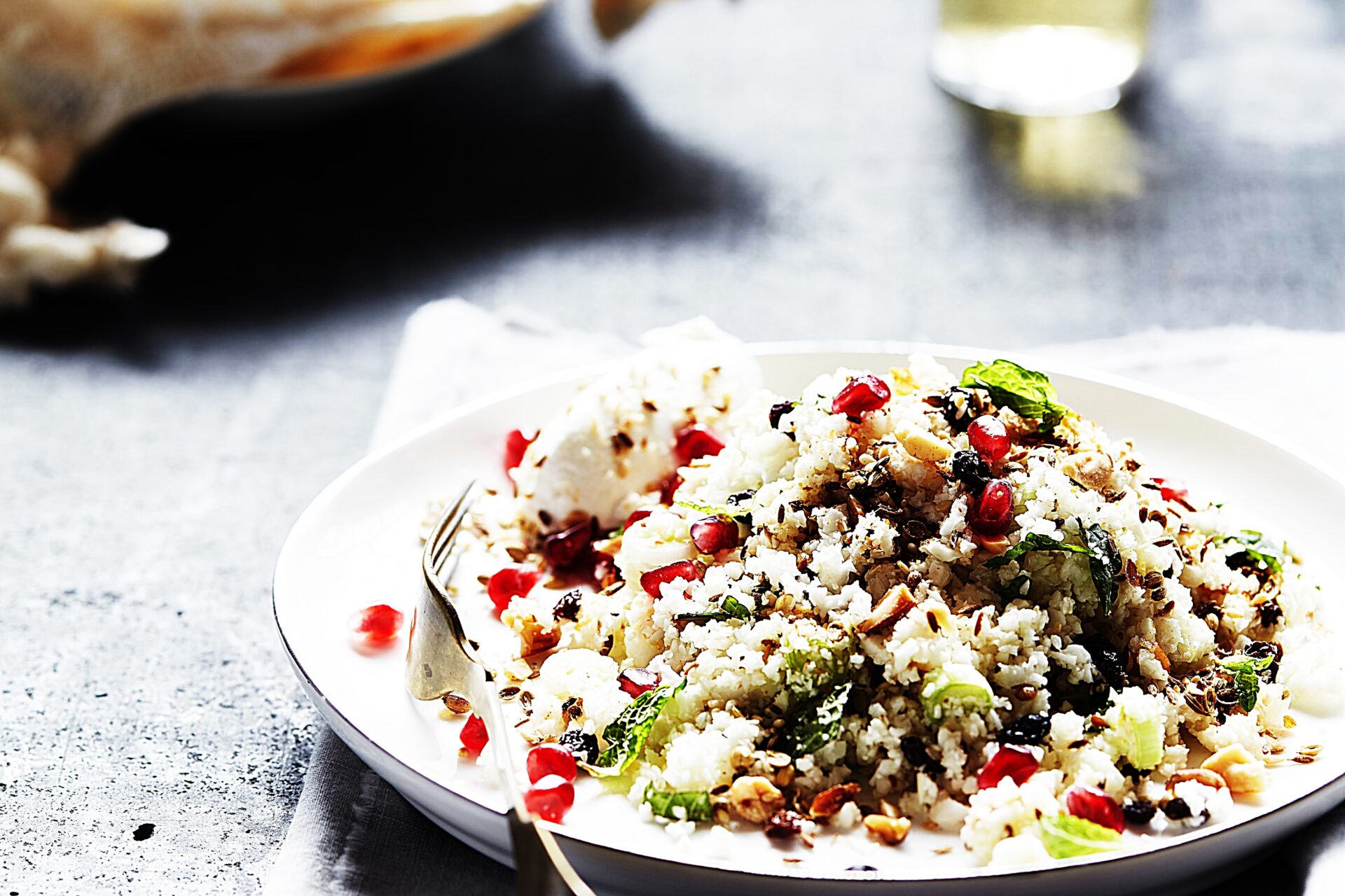 Meal photo - Cauliflower Rice Salad with Dukkah and Yogurt