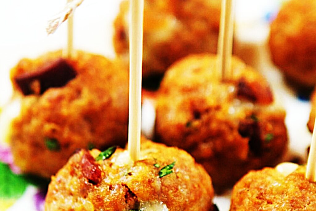 Meal photo - Cheese Stuffed Chorizo Meatballs