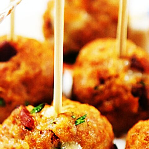 Meal photo - Cheese Stuffed Chorizo Meatballs