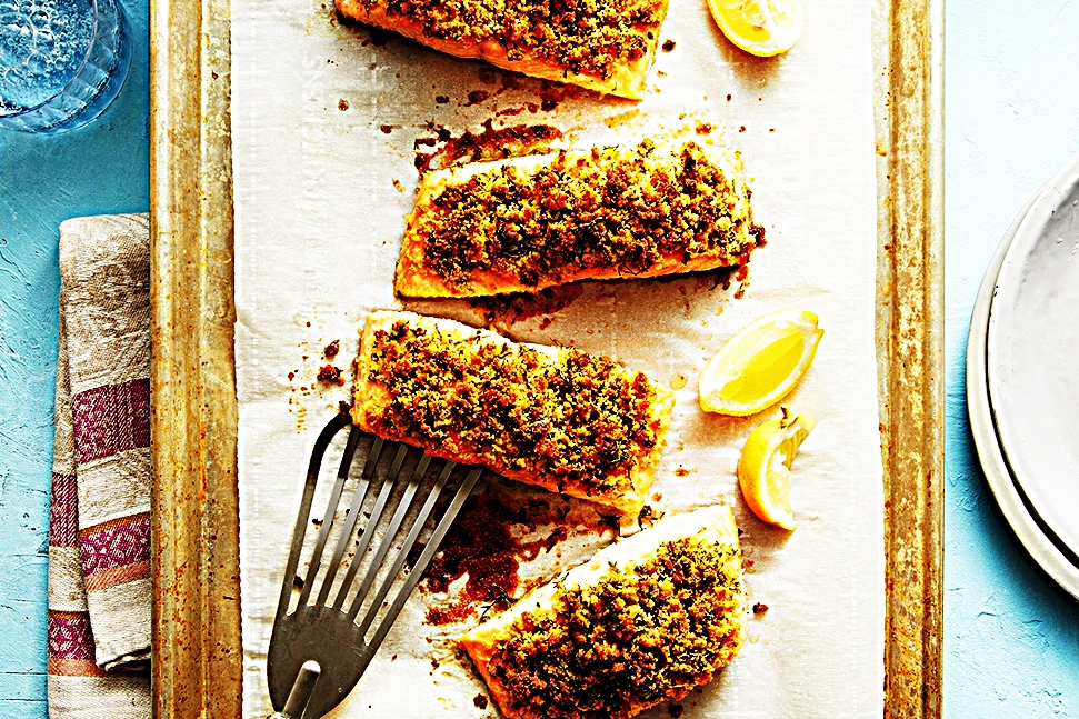 Meal photo - Golden Parmesan-Herb Crusted Salmon