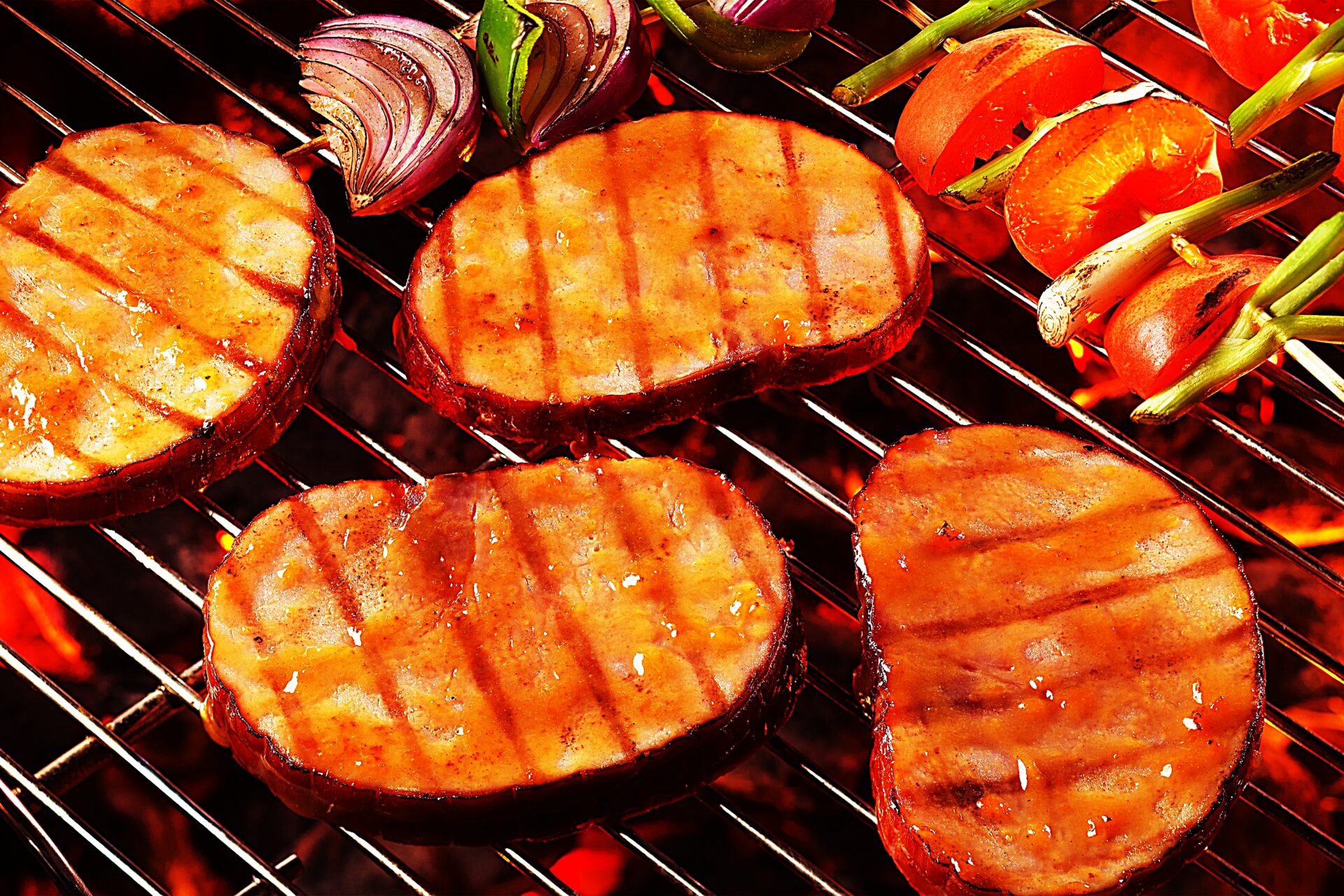 Meal photo - Grilled Ham Steaks with Apricot Glaze