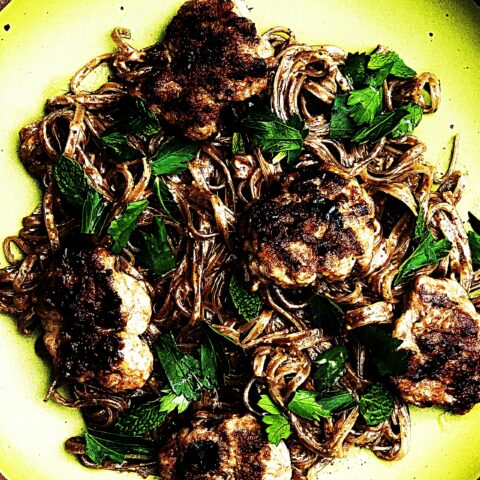 Meal photo - Grilled Lemongrass Pork Meatballs with Crack Noodles