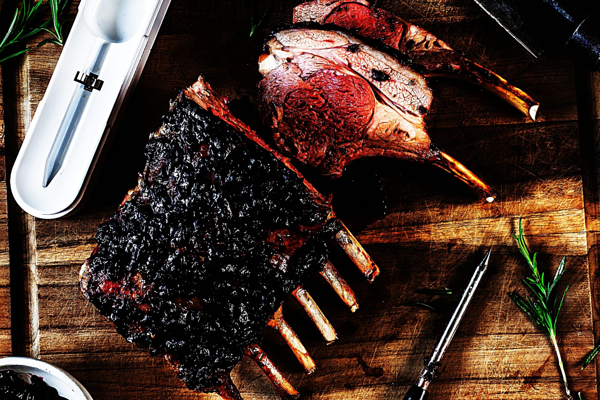 Meal photo - Grilled Rosemary and Cherry-Glazed Rack of Lamb