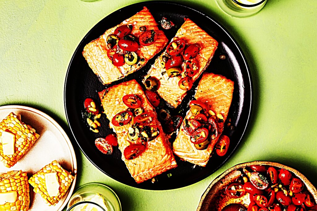 Meal photo - Grilled Salmon with Speedy Tomato-Olive Relish