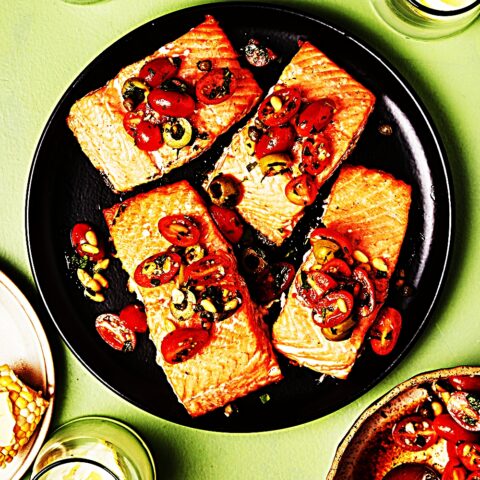 Meal photo - Grilled Salmon with Speedy Tomato-Olive Relish