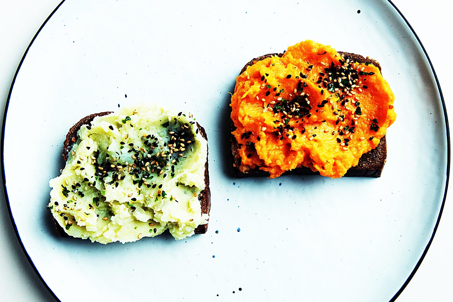 Meal photo - Mashed Sweet Potato Toasts with Furikake