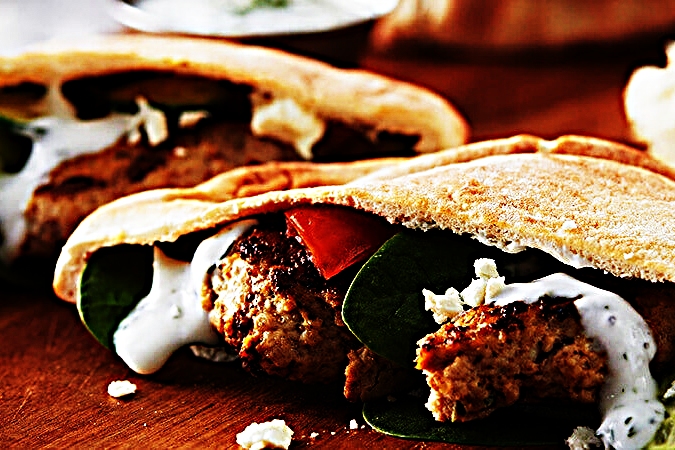 Meal photo - Mediterranean Ground Chicken Pita Pocket