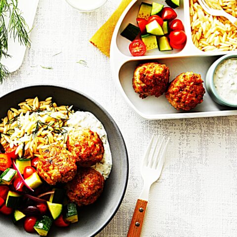 Meal photo - Mediterranean Meatball and Orzo Bowls